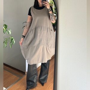 Linen Cocoon Shapeless Tent Dress